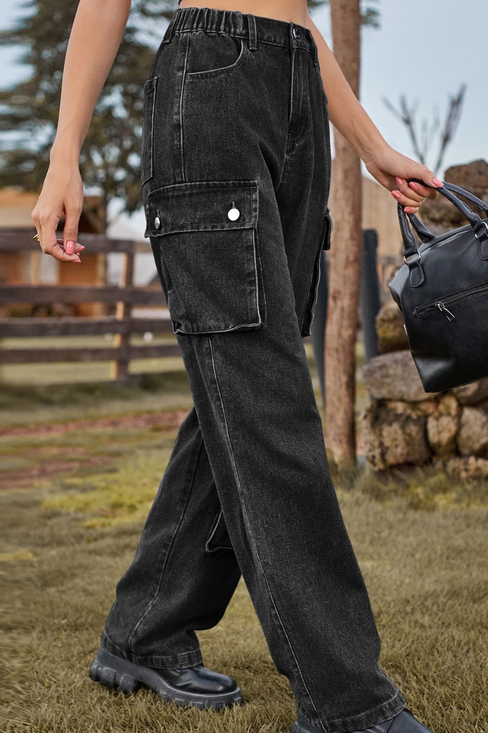 Loose Fit Long Jeans with Pockets - The Goddess Galleries