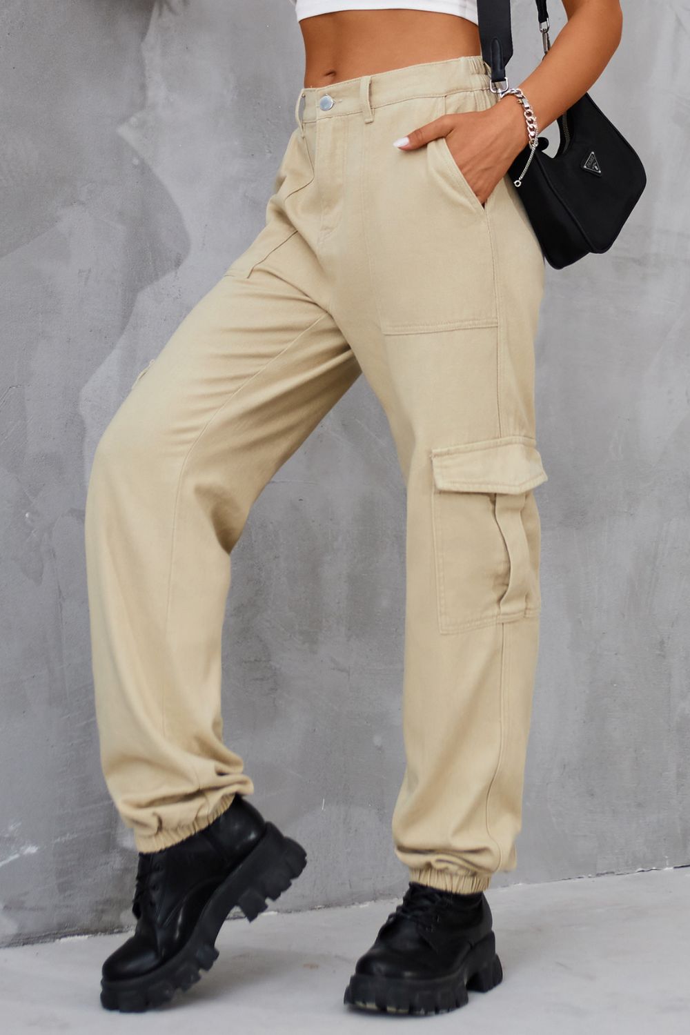 Buttoned High Waist Jeans with Pockets - The Goddess Galleries