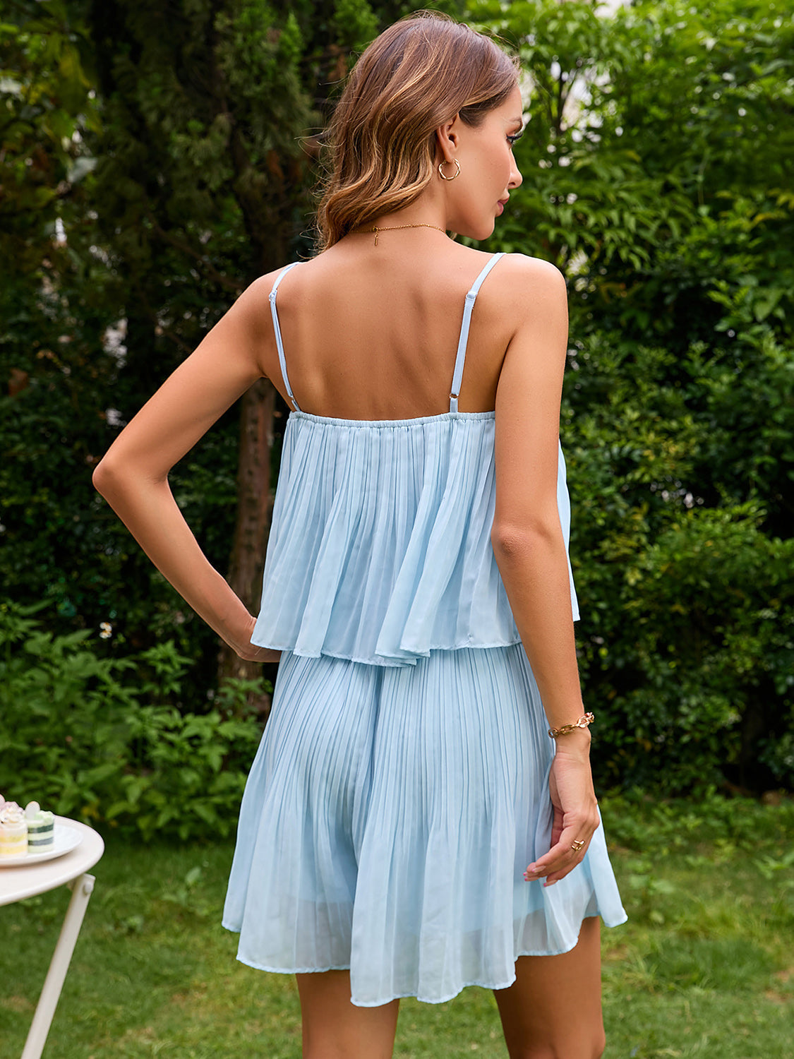 Layered Square Neck Mini Cami Dress - The Goddess Galleries