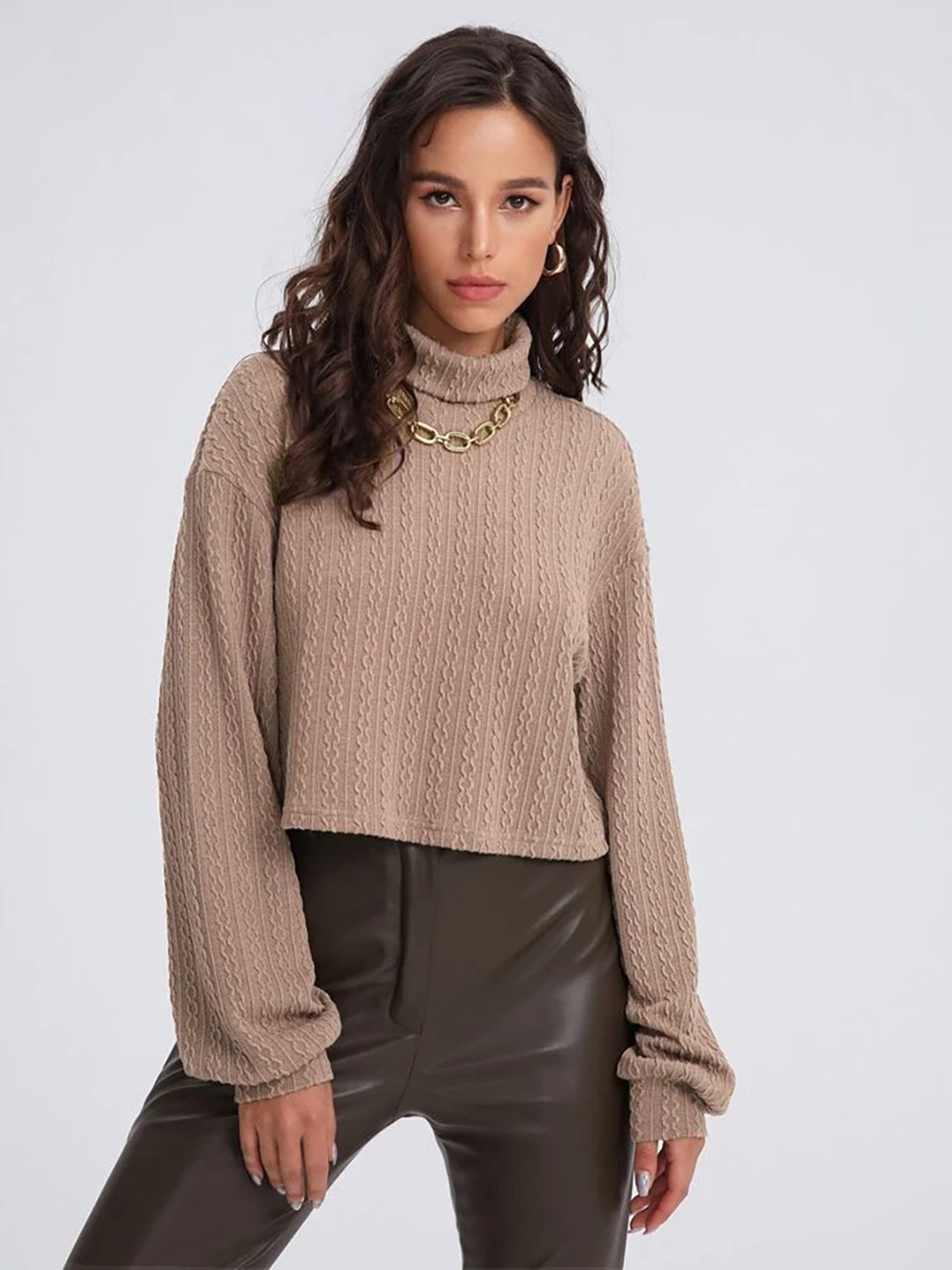 Turtleneck Long Sleeve Top - The Goddess Galleries