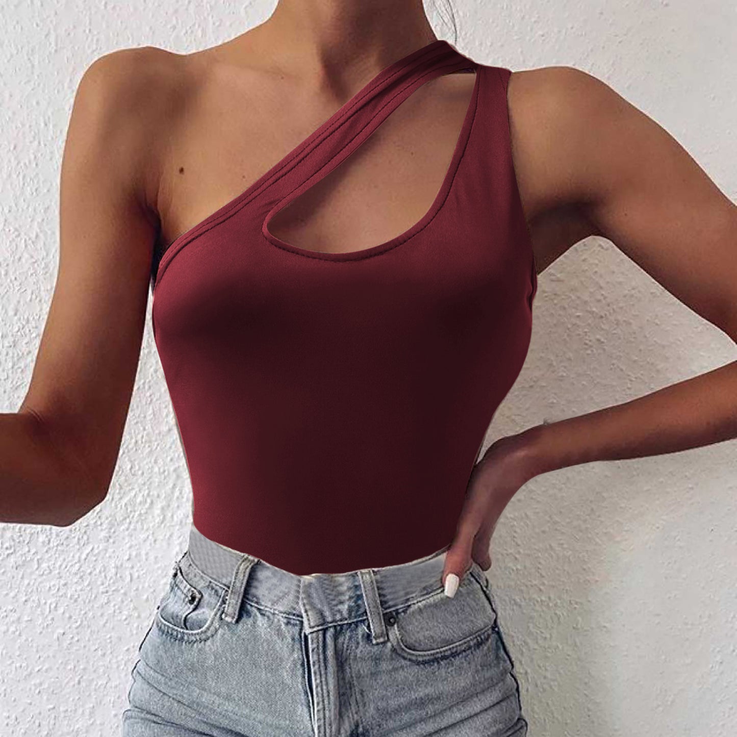One Shoulder Cutout Cami - The Goddess Galleries