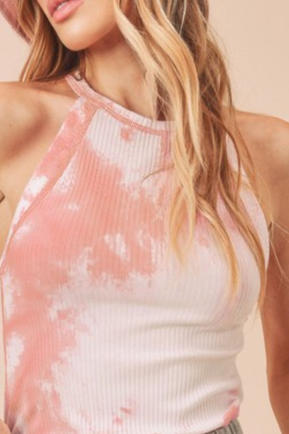 Aemi + Co Ribbed Tie-Dye Round Neck Tank - The Goddess Galleries