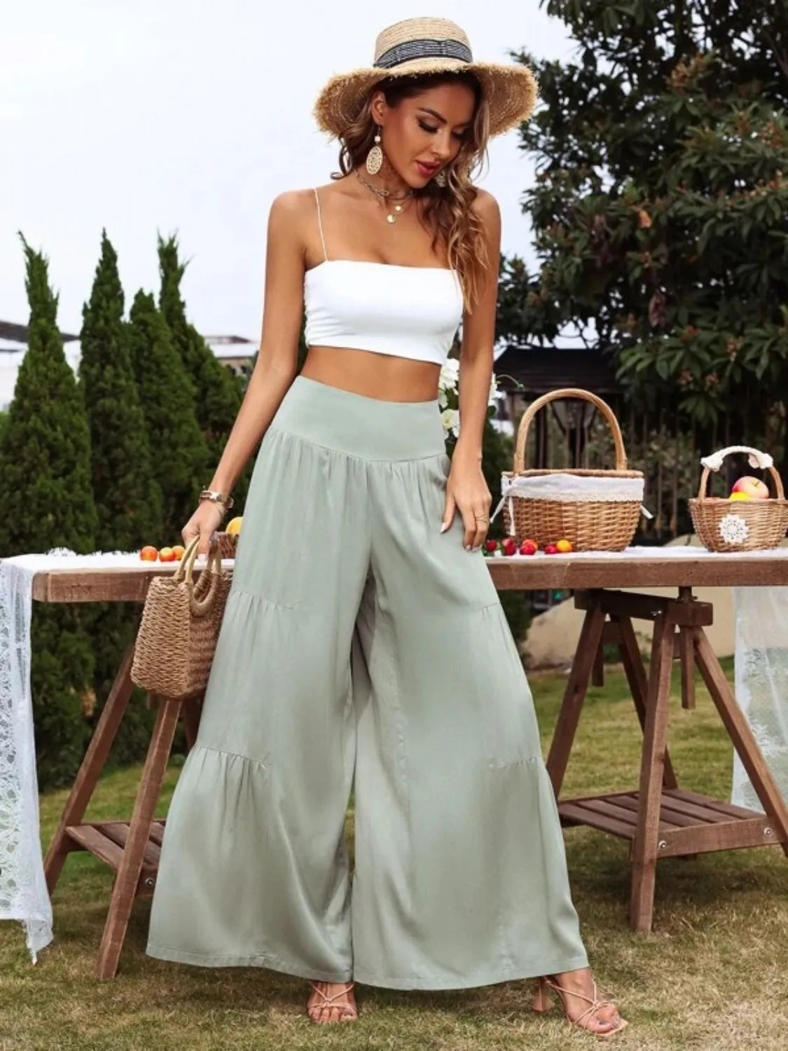 High Waist Wide Leg Pants - The Goddess Galleries