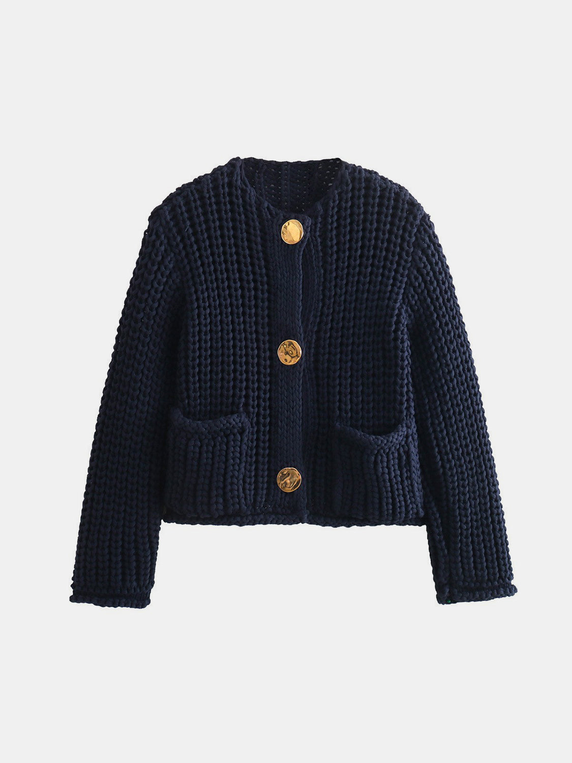 Button Down Long Sleeve Cardigan - The Goddess Galleries