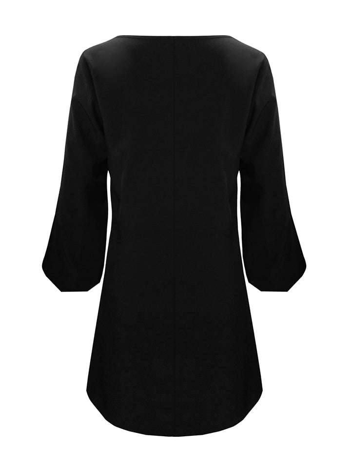 Cutout Long Sleeve Round Neck Dress - The Goddess Galleries