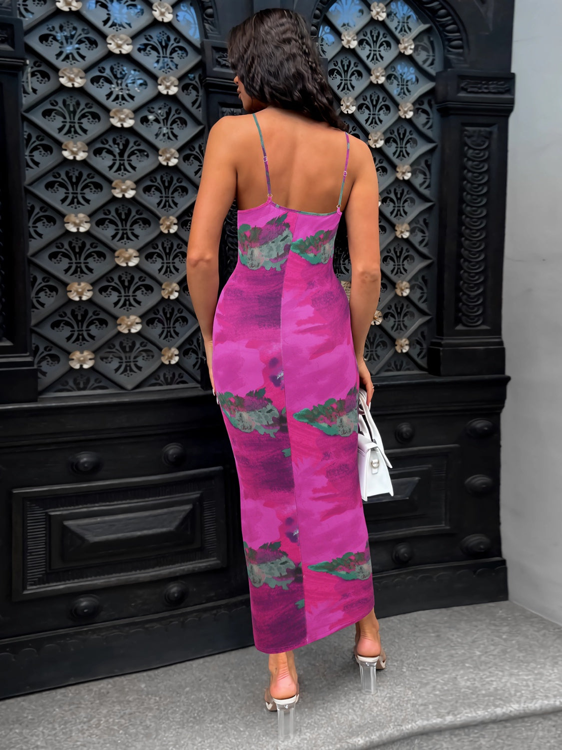 Printed Spaghetti Strap Cami Dress - The Goddess Galleries