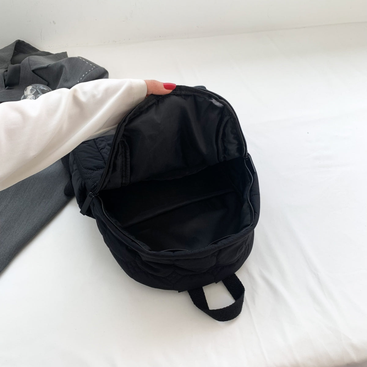 Quilted Polyester Backpack Bag - The Goddess Galleries