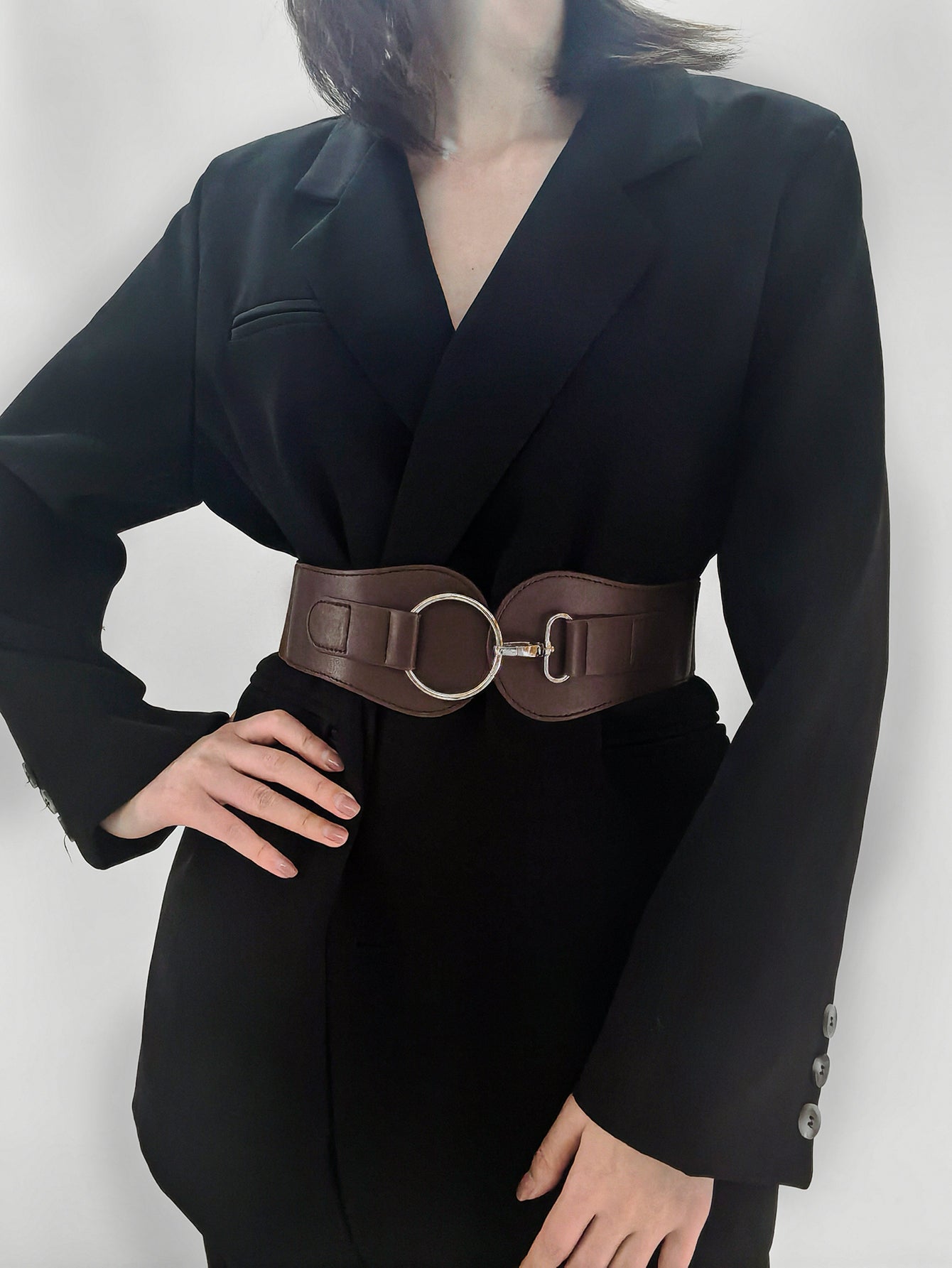 PU Elastic Wide Belt - The Goddess Galleries