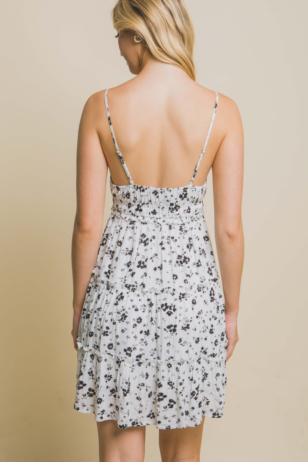 Love Tree Floral Tiered Cami Mini Dress - The Goddess Galleries