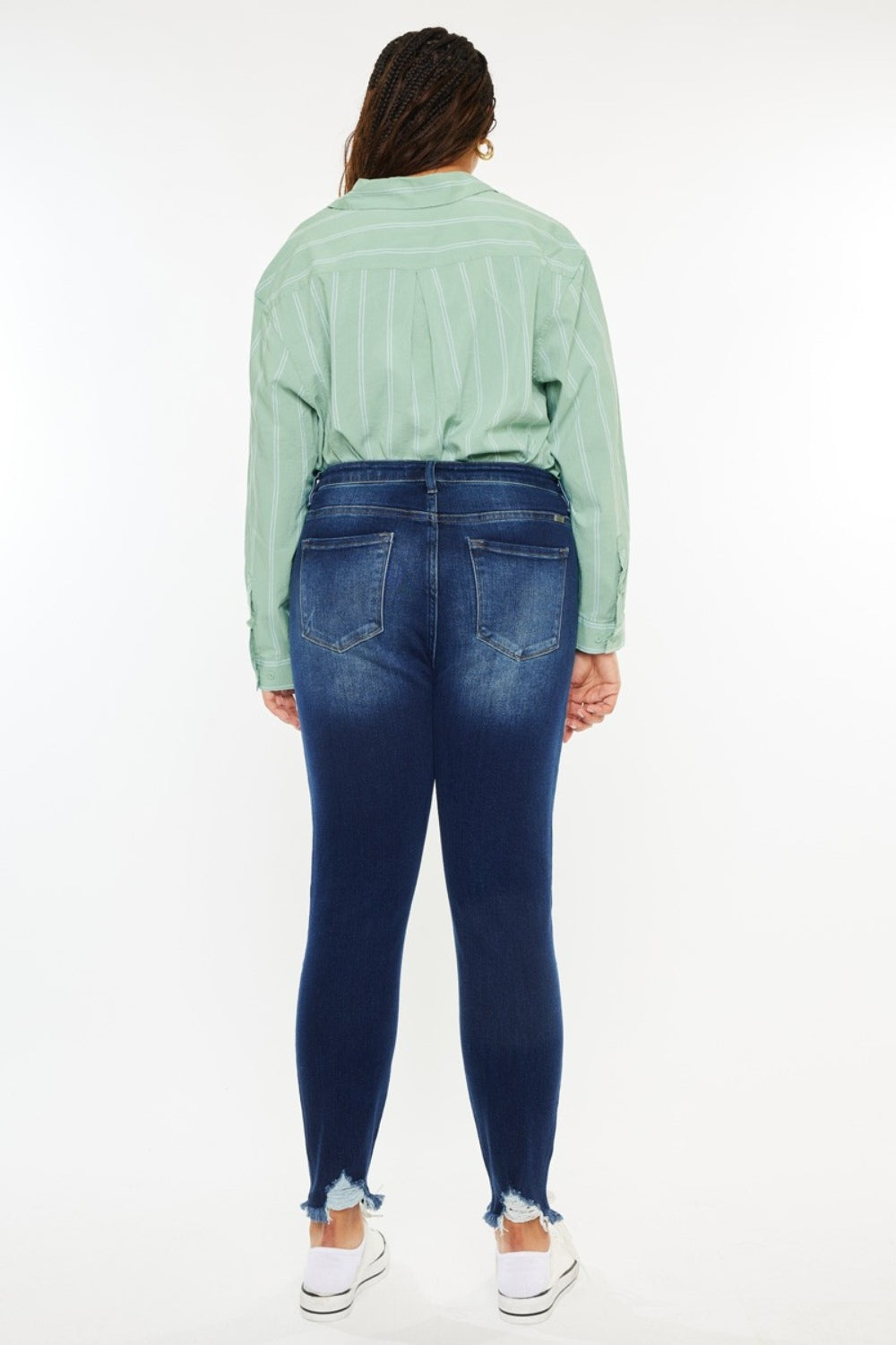 Kancan Full Size High Rise Frayed Ankle Skinny Jeans - The Goddess Galleries