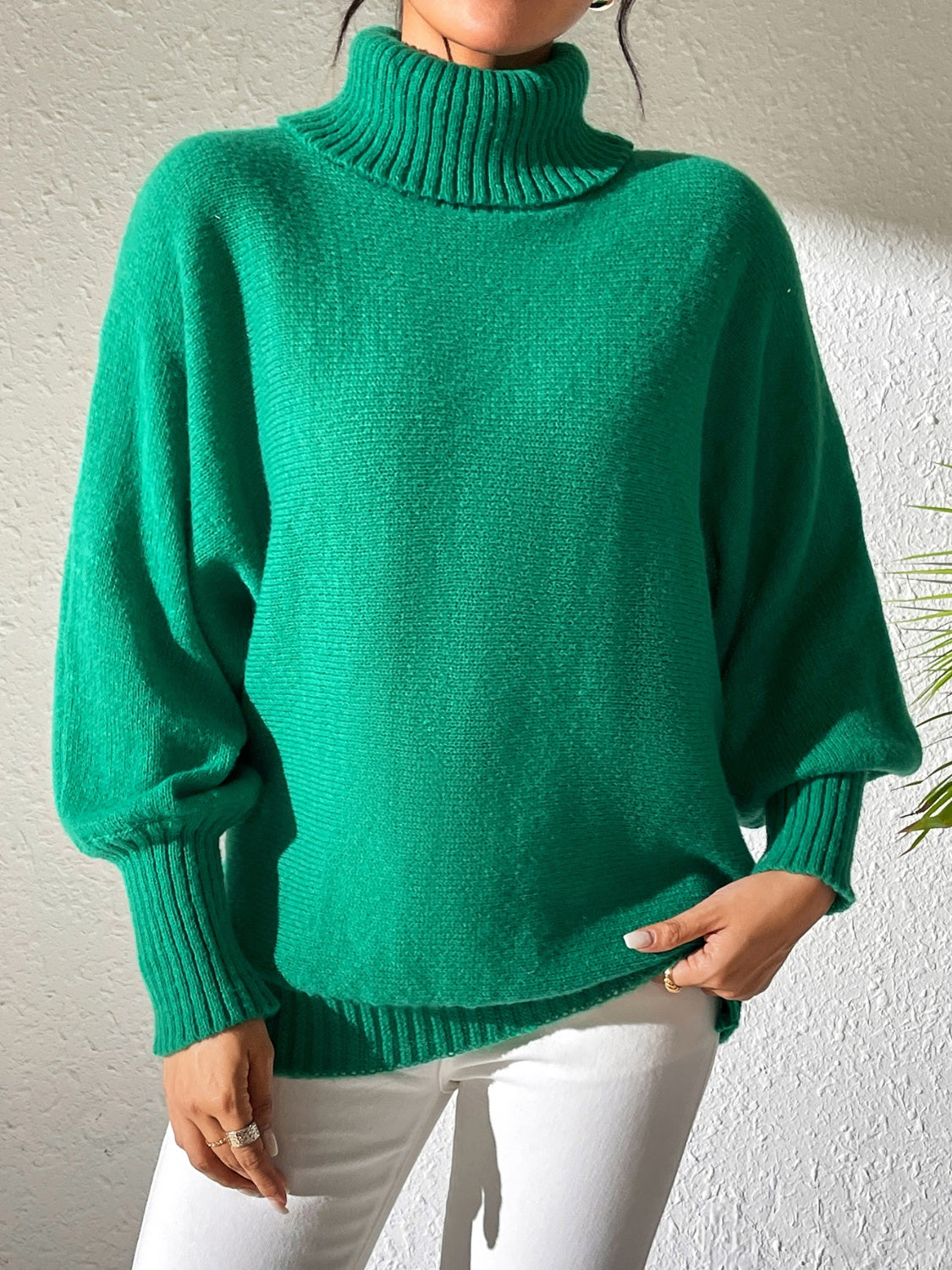 Turtleneck Long Sleeve Sweater - The Goddess Galleries
