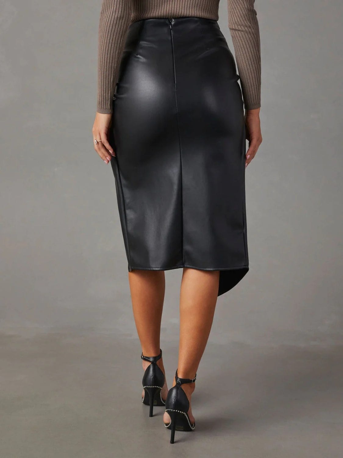 Twist Detail High Waist Skirt - The Goddess Galleries