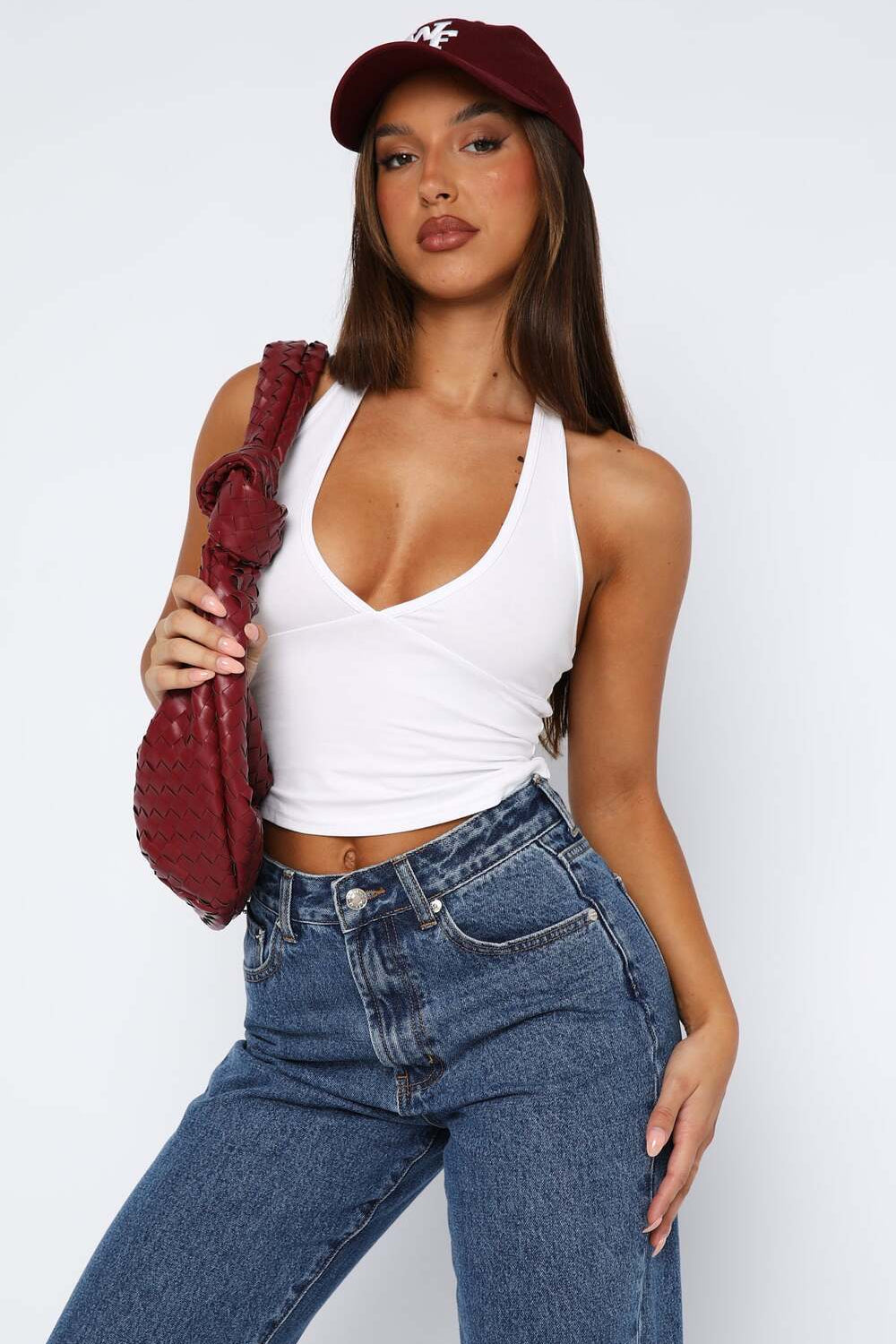Lovelet Halter Neck Cropped Slim Cami - The Goddess Galleries