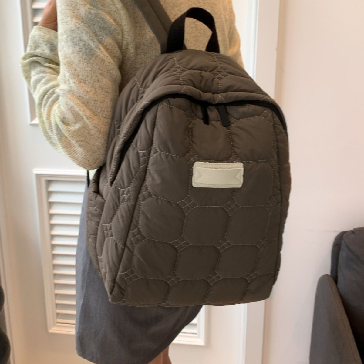Quilted Polyester Backpack Bag - The Goddess Galleries