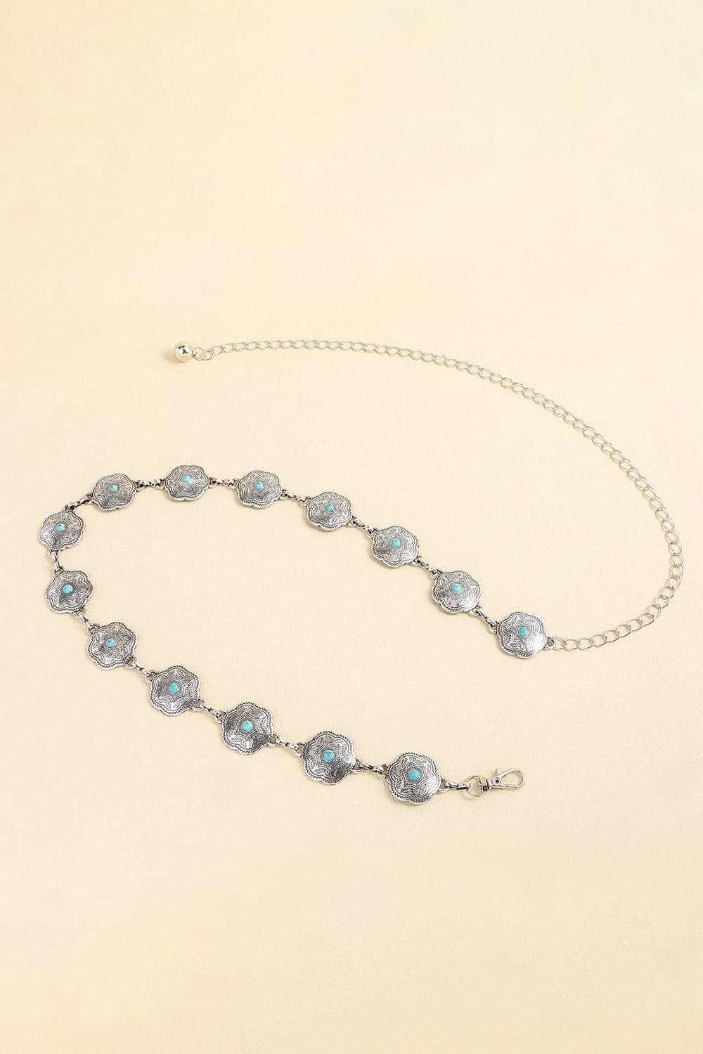 Vintage Turquoise Alloy Belt - The Goddess Galleries