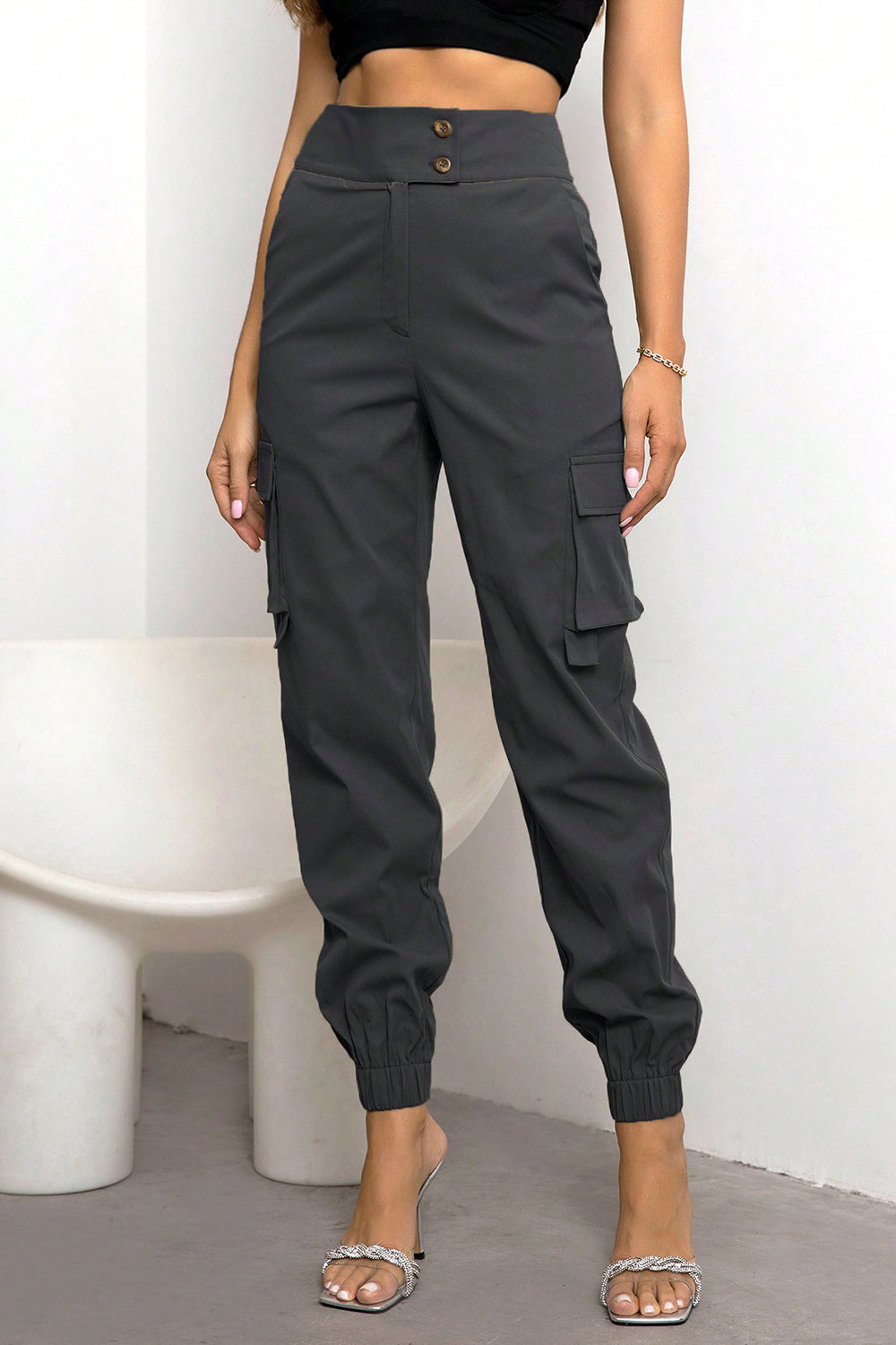 High Waist Cargo Pants - The Goddess Galleries