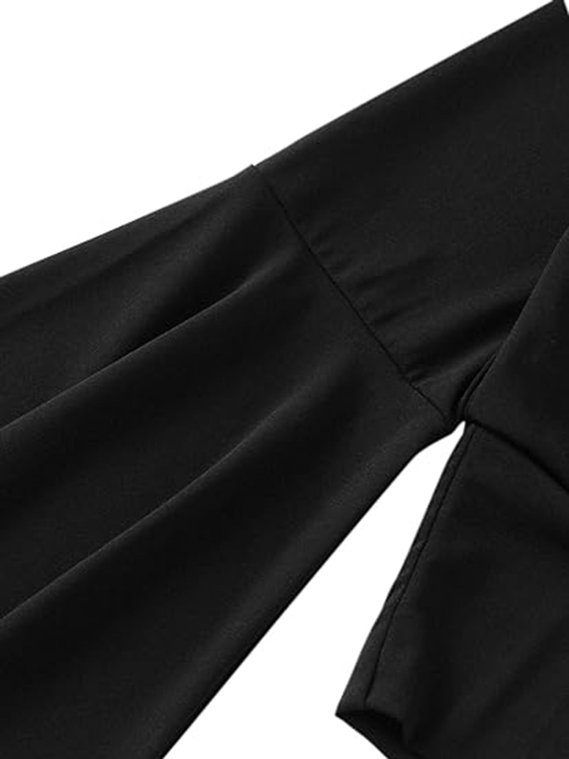 Plunge Flare Sleeve Cropped Top - The Goddess Galleries