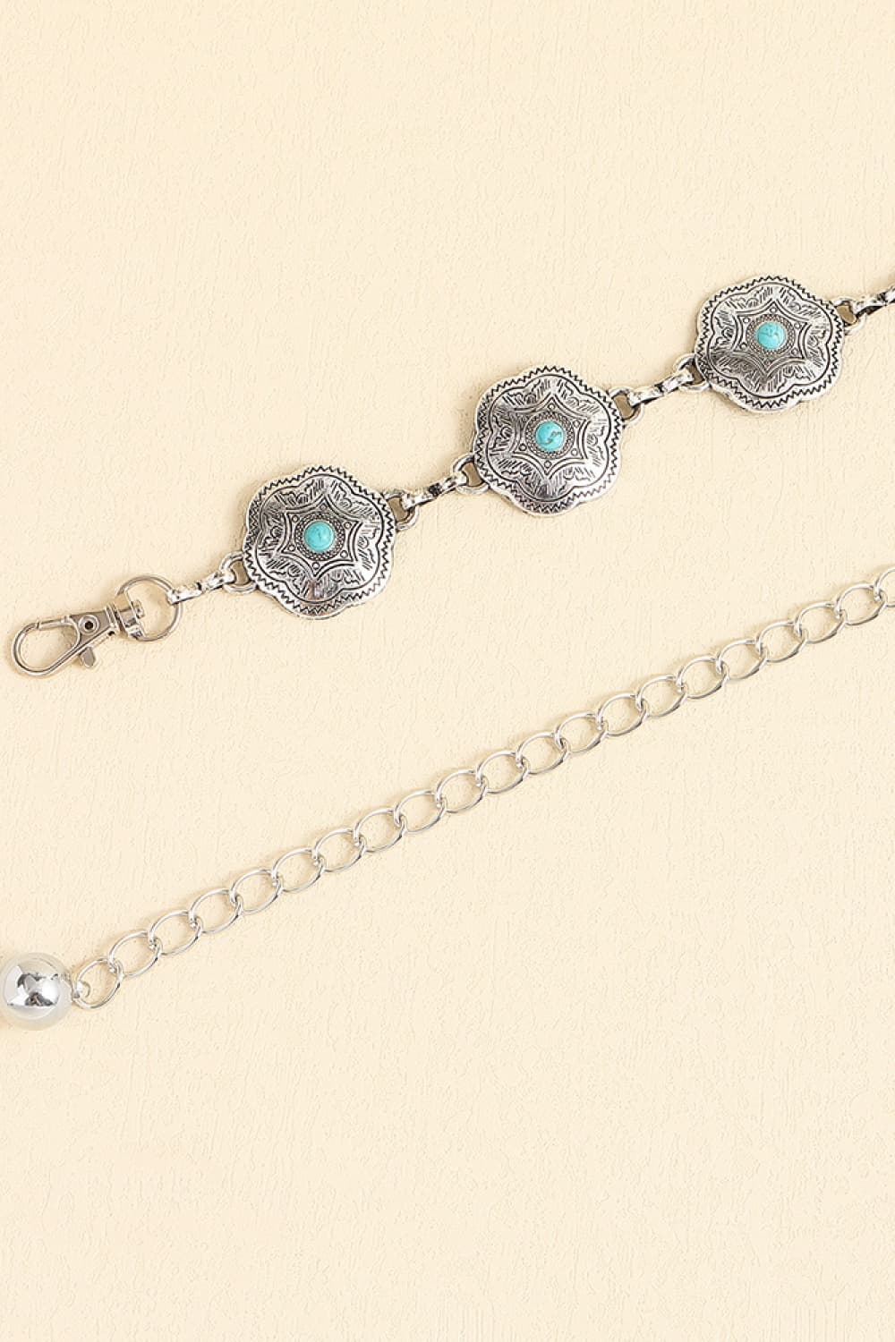 Vintage Turquoise Alloy Belt - The Goddess Galleries