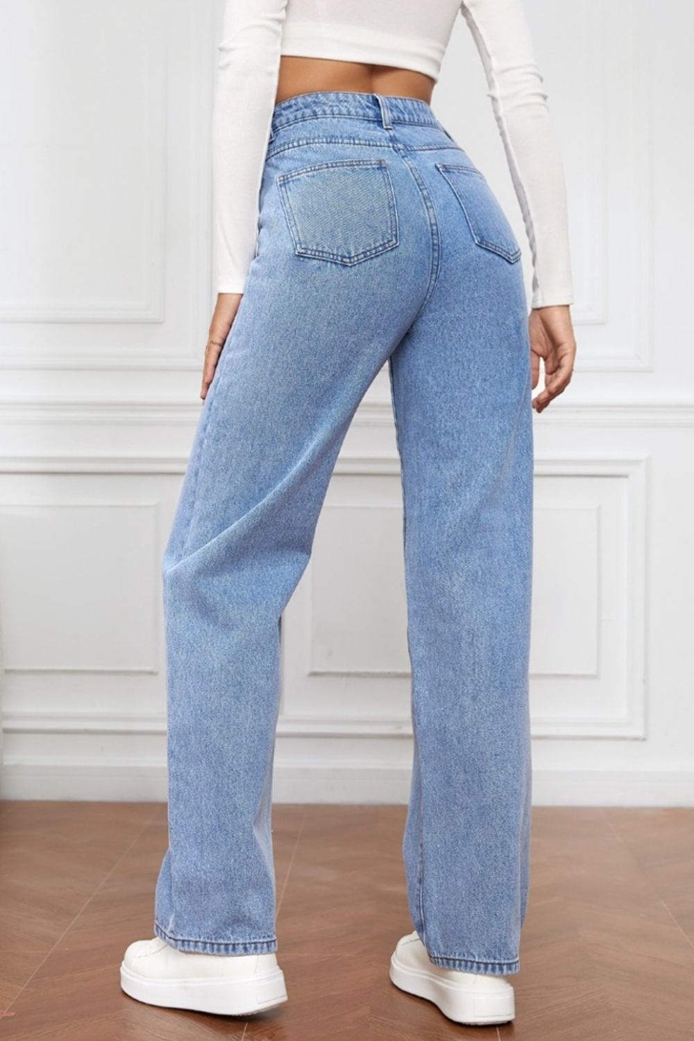 High Waist Straight Jeans - The Goddess Galleries