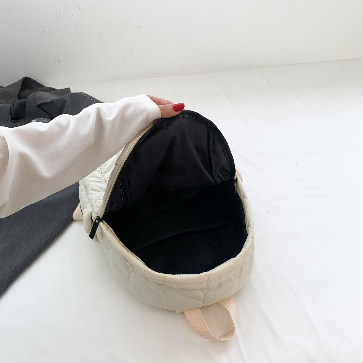Quilted Polyester Backpack Bag - The Goddess Galleries