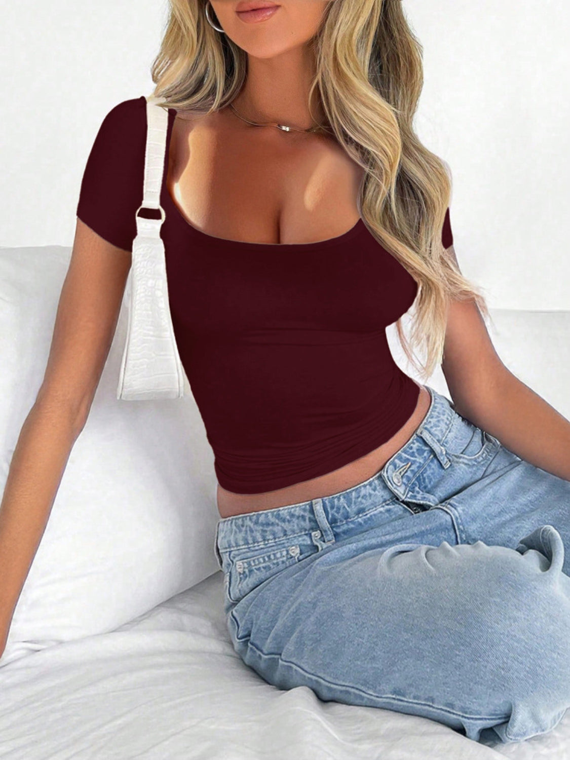 Scoop Neck Short Sleeve T-Shirt - The Goddess Galleries