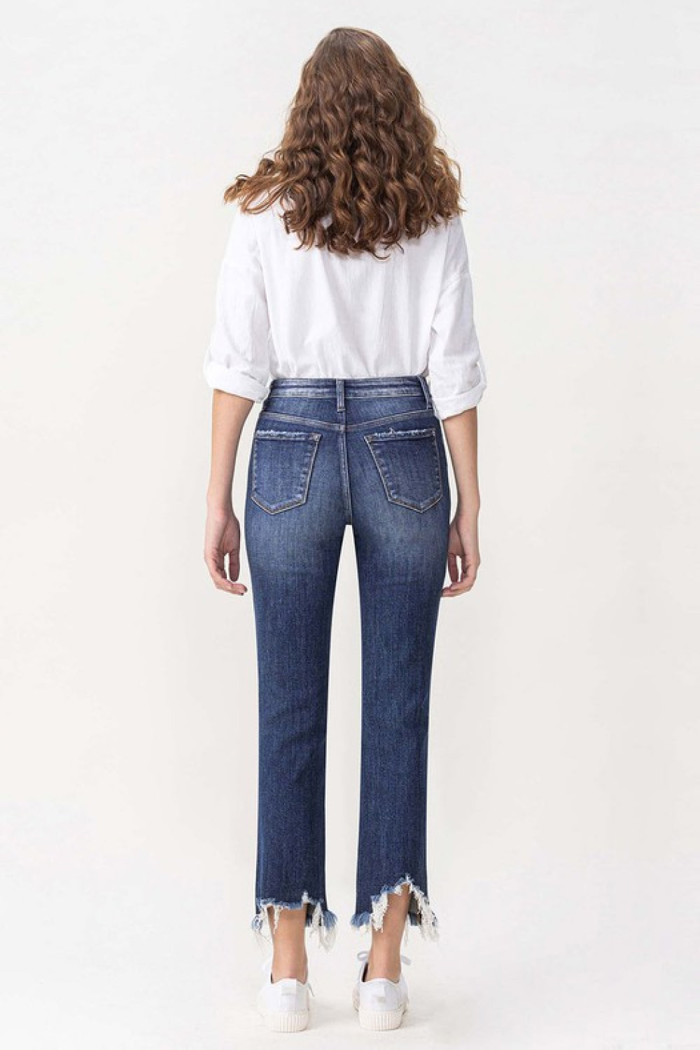 Lovervet Jackie Full Size High Rise Crop Straight Leg Jeans - The Goddess Galleries