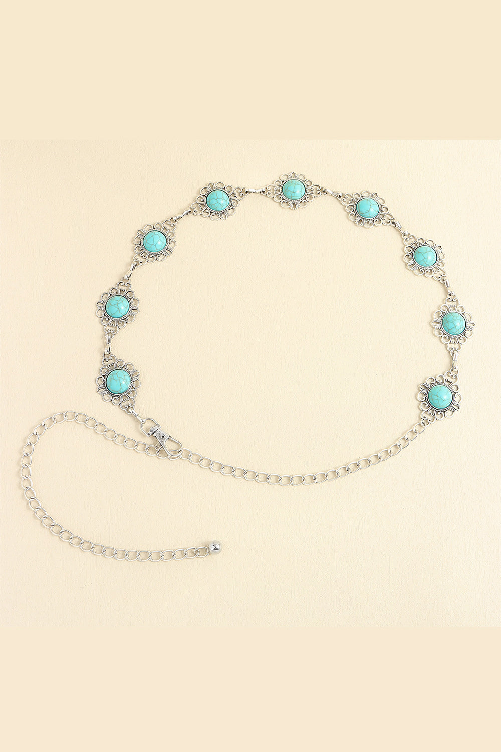 Vintage Turquoise Alloy Belt - The Goddess Galleries