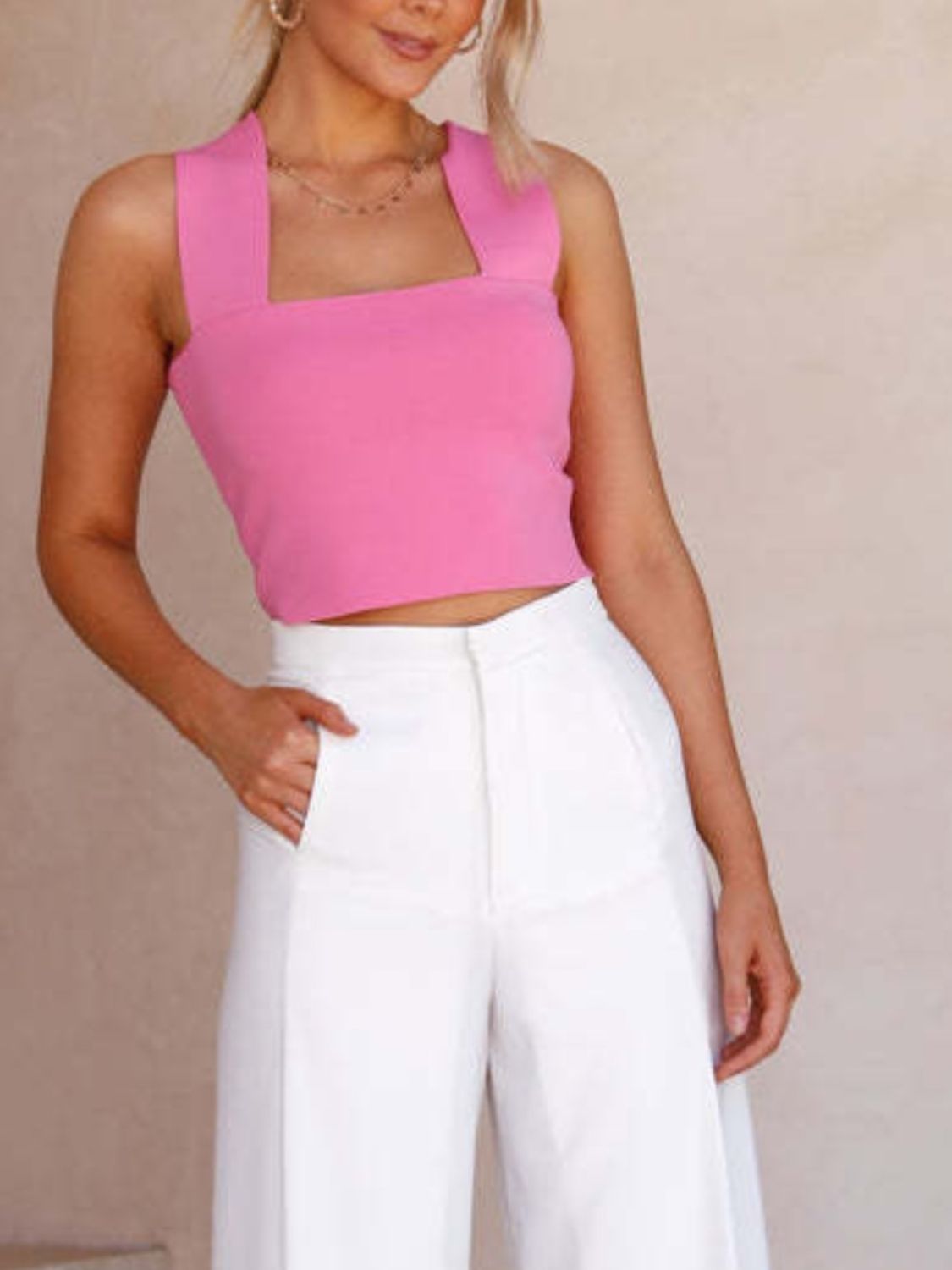 Square Neck Wide Strap Tank - The Goddess Galleries