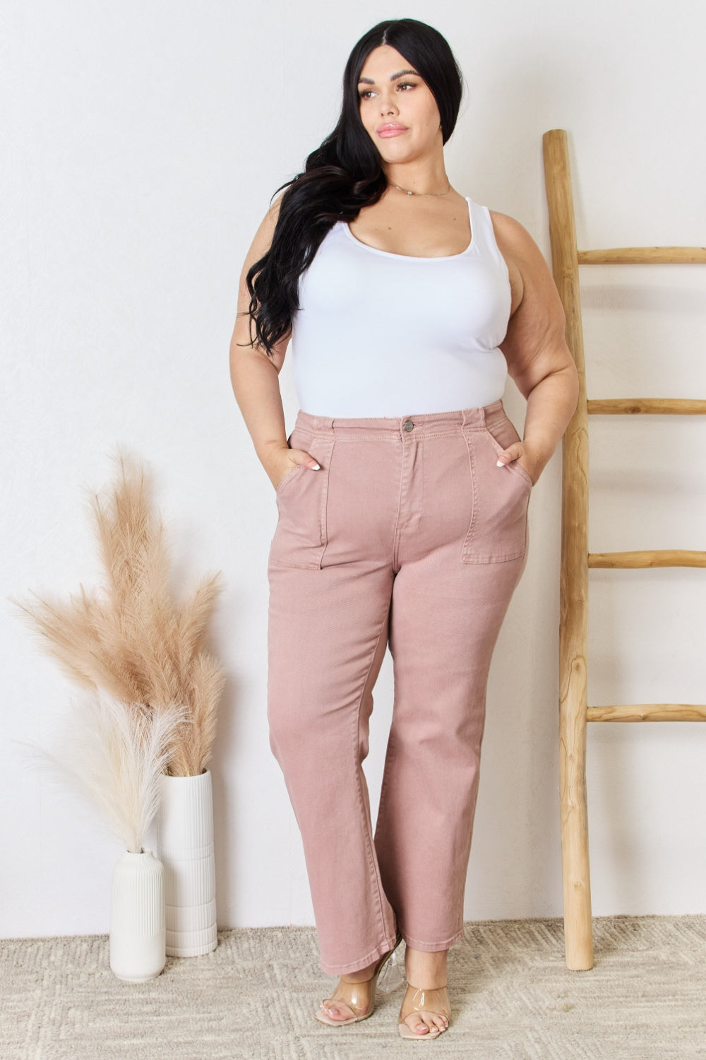 RISEN Full Size High Rise Ankle Flare Jeans - The Goddess Galleries