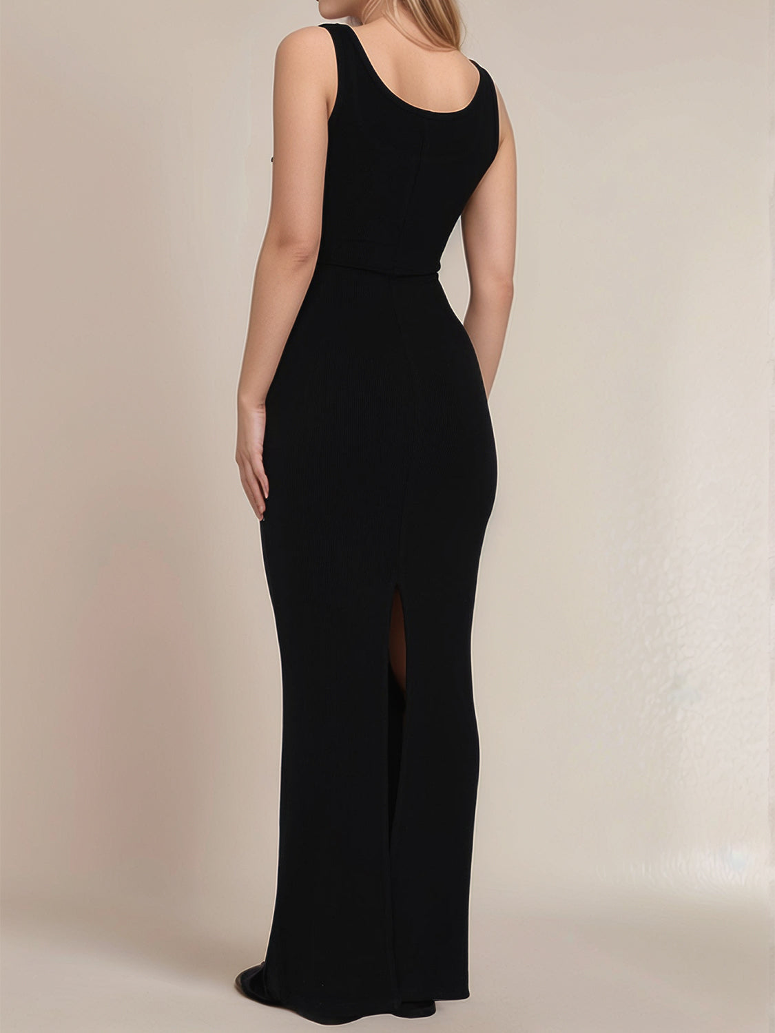 Devine Side Slit Wide Strap Maxi Dress - The Goddess Galleries