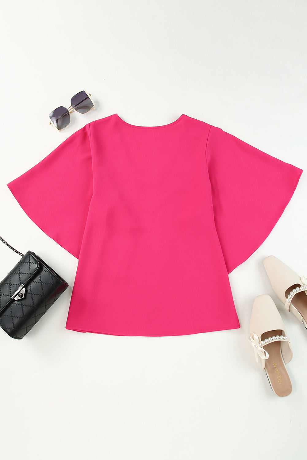 V-Neck Cloak Sleeve Blouse - The Goddess Galleries