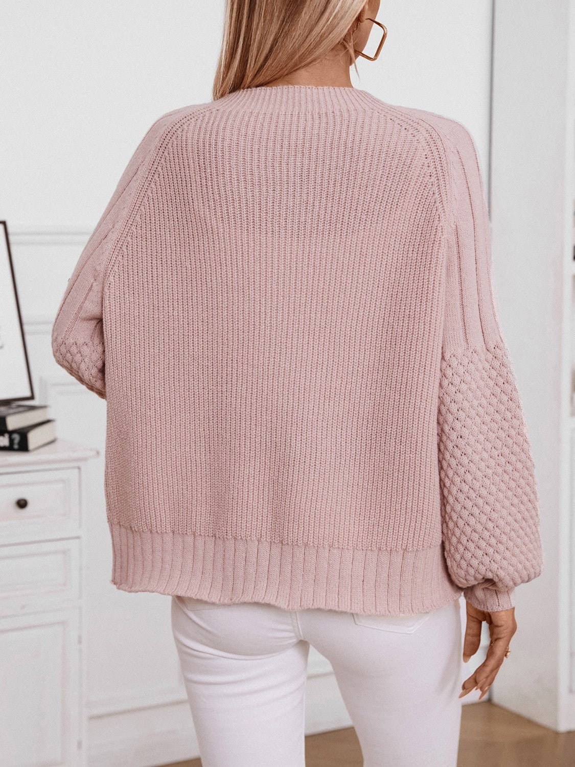 V-Neck Button Up Raglan Sleeve Cardigan - The Goddess Galleries