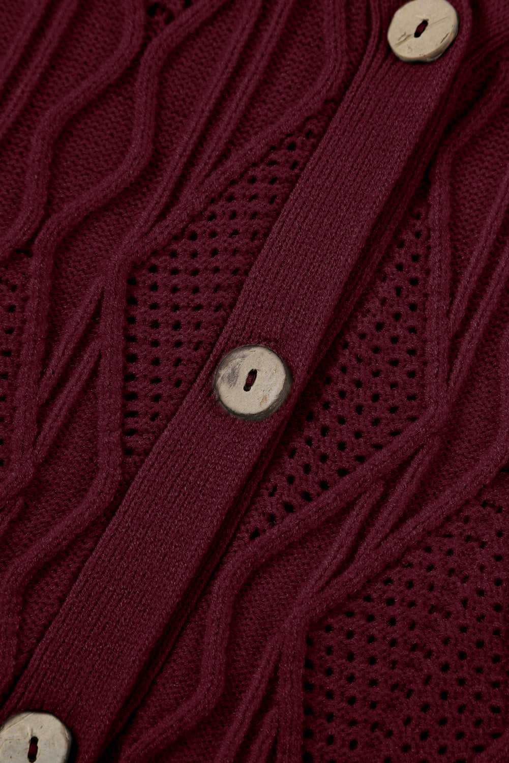 Plus Size Cable-Knit Button Up Sweater - The Goddess Galleries