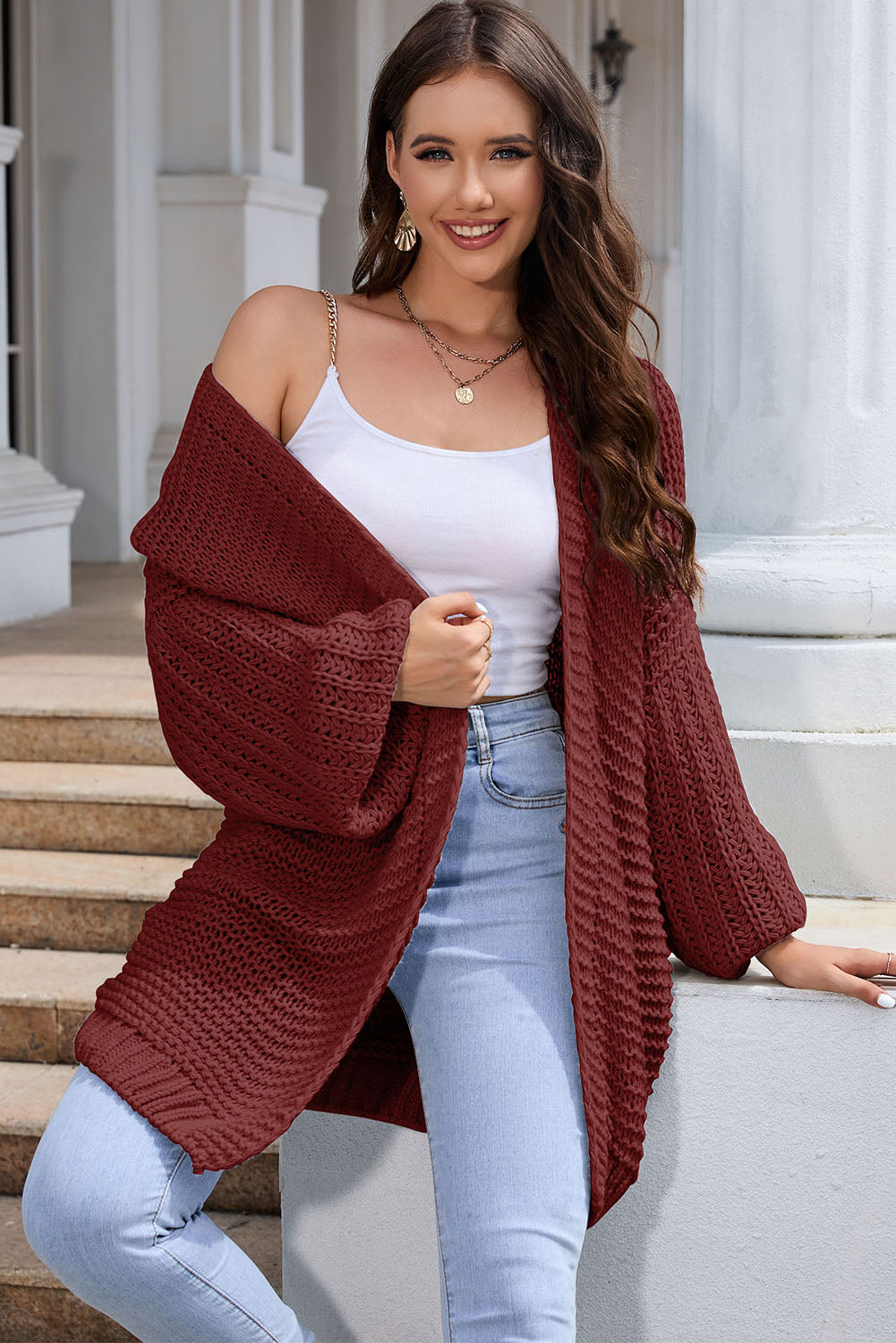 Open Front Longline Cardigan - The Goddess Galleries