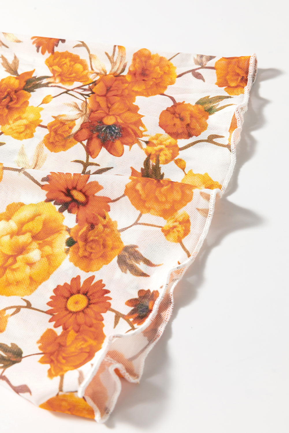 Printed Mock Neck Flare Sleeve Top - The Goddess Galleries