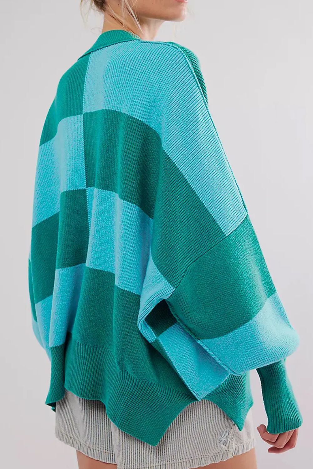 Color Block Round Neck Long Sleeve Sweater - The Goddess Galleries