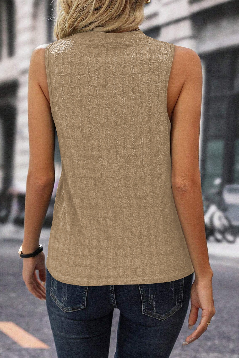Textured Notched Tank - The Goddess Galleries