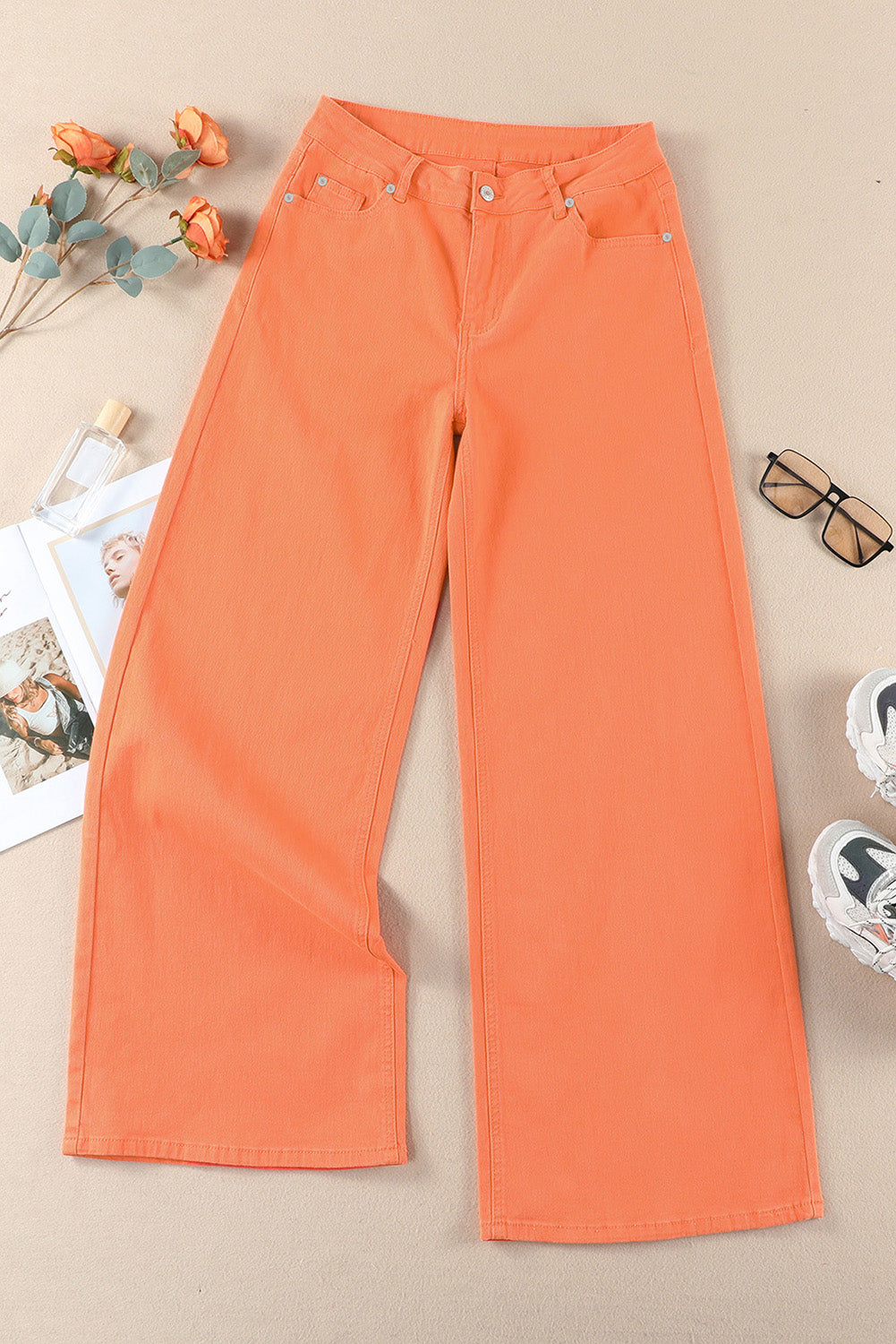 Wide Leg High Waist Jeans - The Goddess Galleries