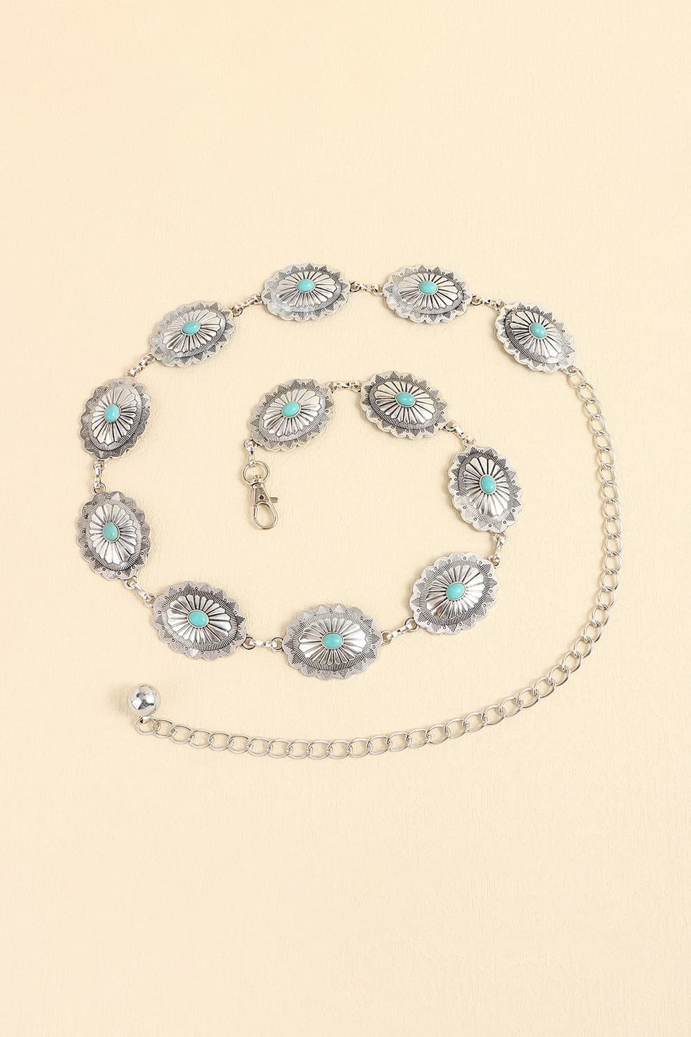 Vintage Turquoise Alloy Belt - The Goddess Galleries