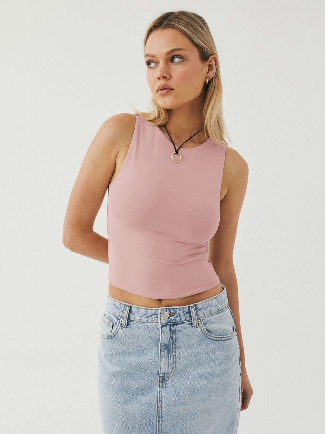Round Neck Cropped Tank - The Goddess Galleries