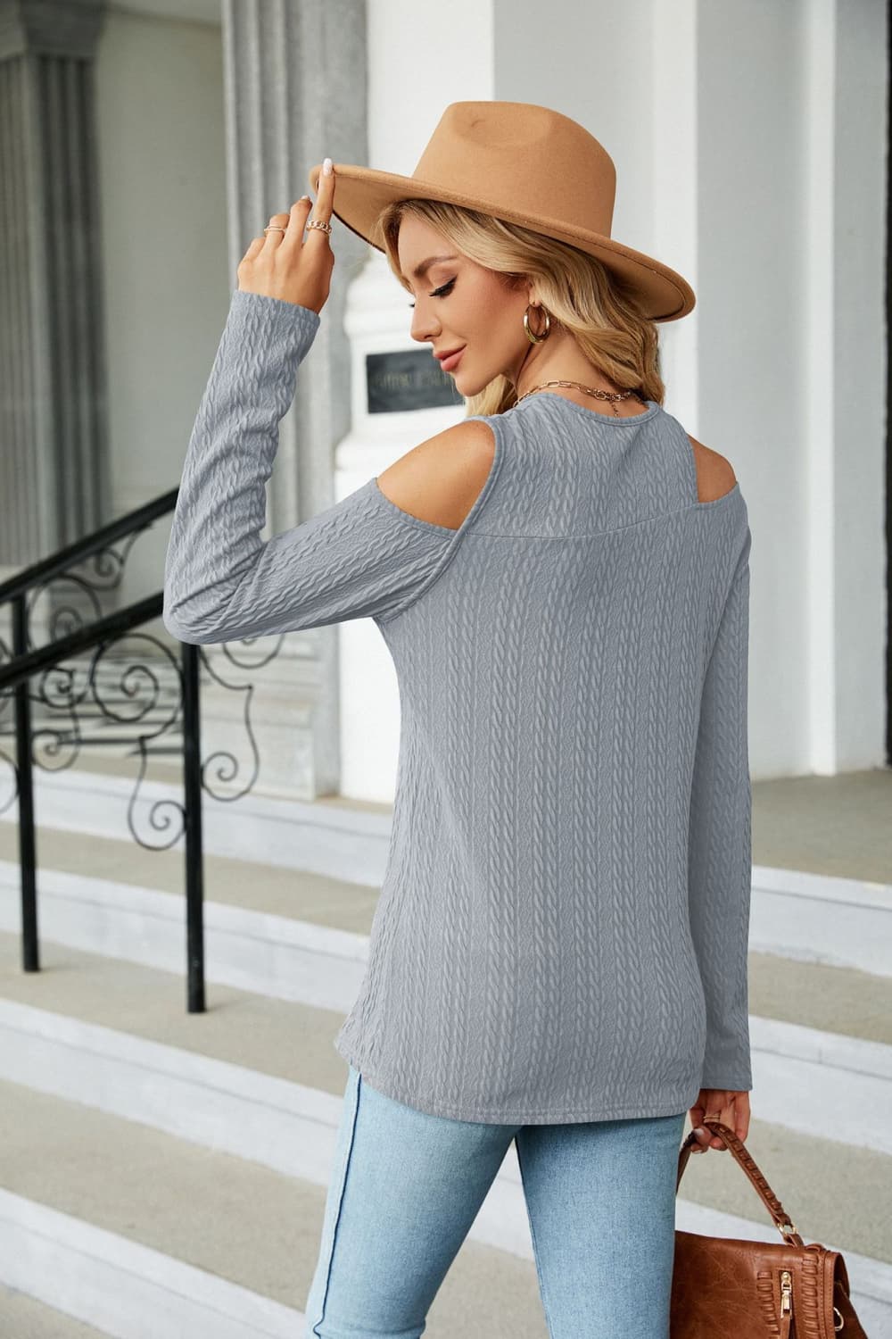 Dropped Shoulder Long Sleeve Blouse - The Goddess Galleries