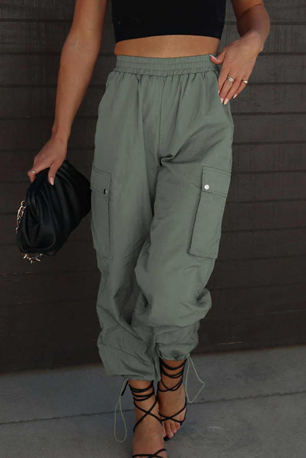 Drawstring Elastic Waist Pants with Pockets - The Goddess Galleries