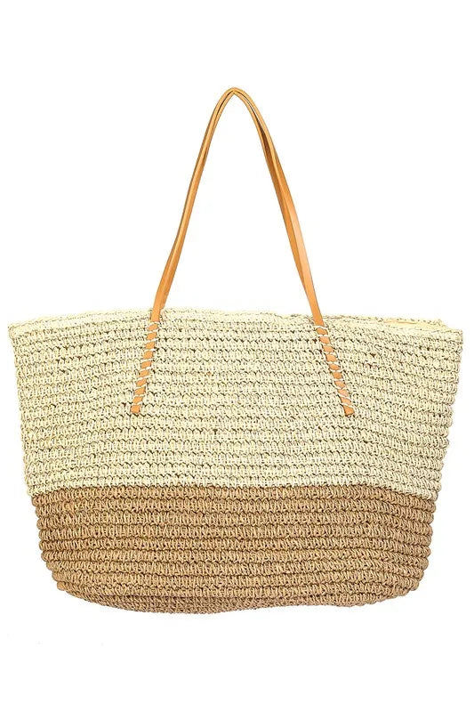 Fame Straw Braided Beach Tote Bag - The Goddess Galleries