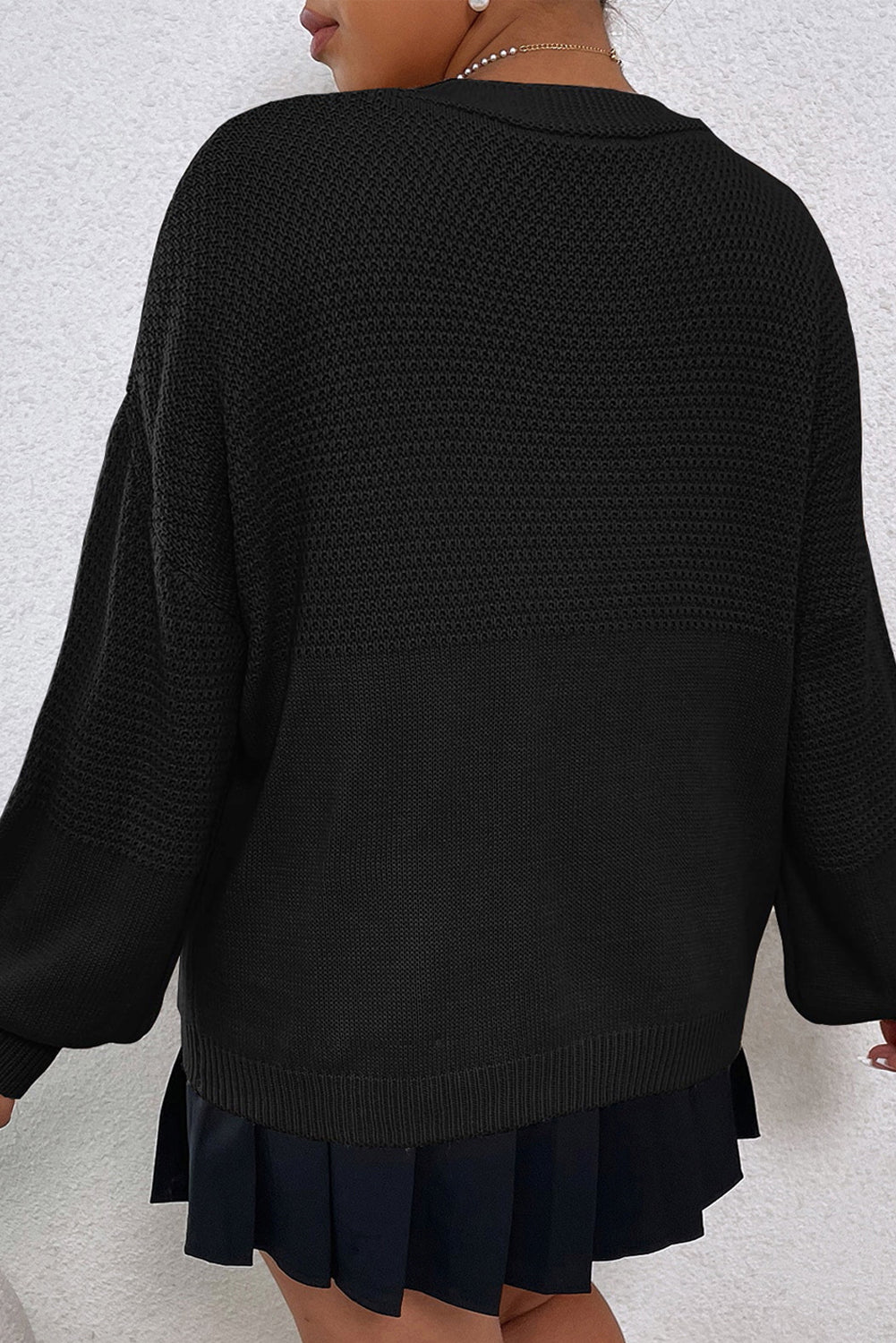 Floral Applique Drop Shoulder Open Front Cardigan - The Goddess Galleries