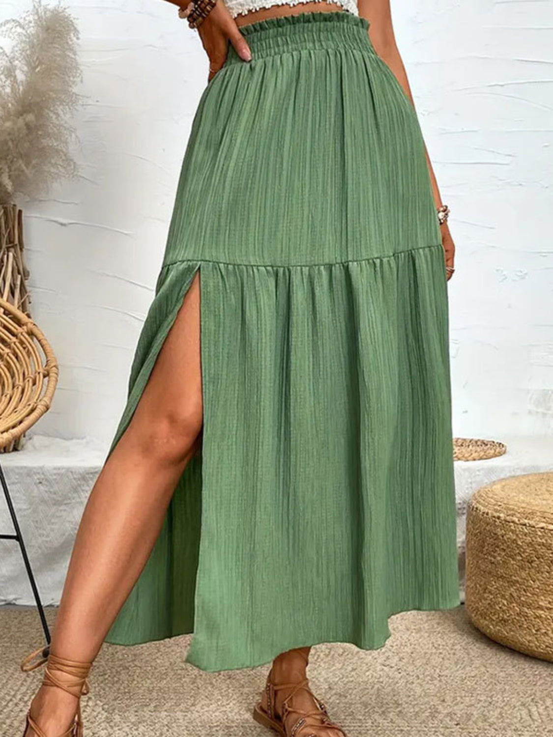Frill Slit Skirt - The Goddess Galleries