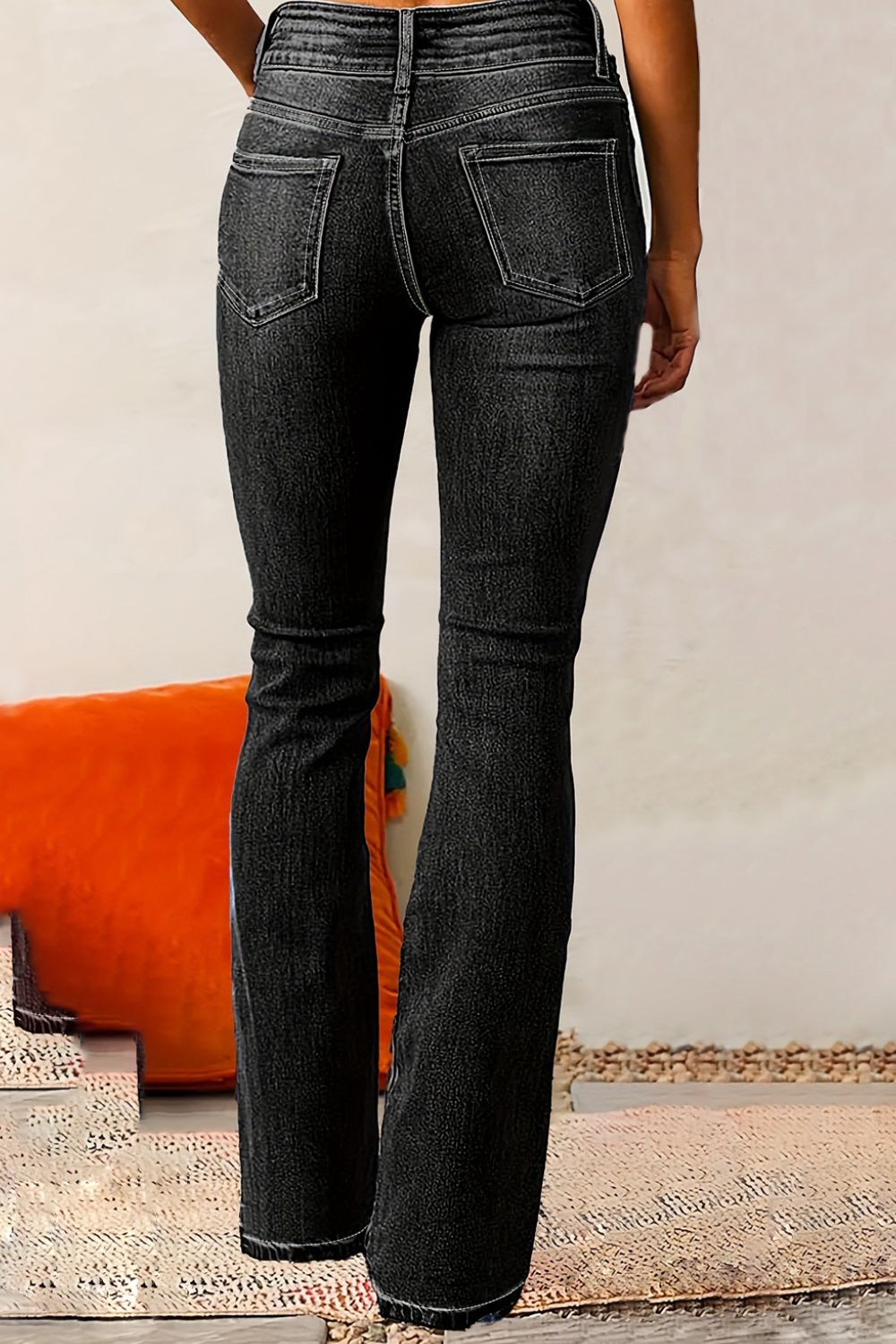 Cat Whisker Washed Bootcut Jeans - The Goddess Galleries