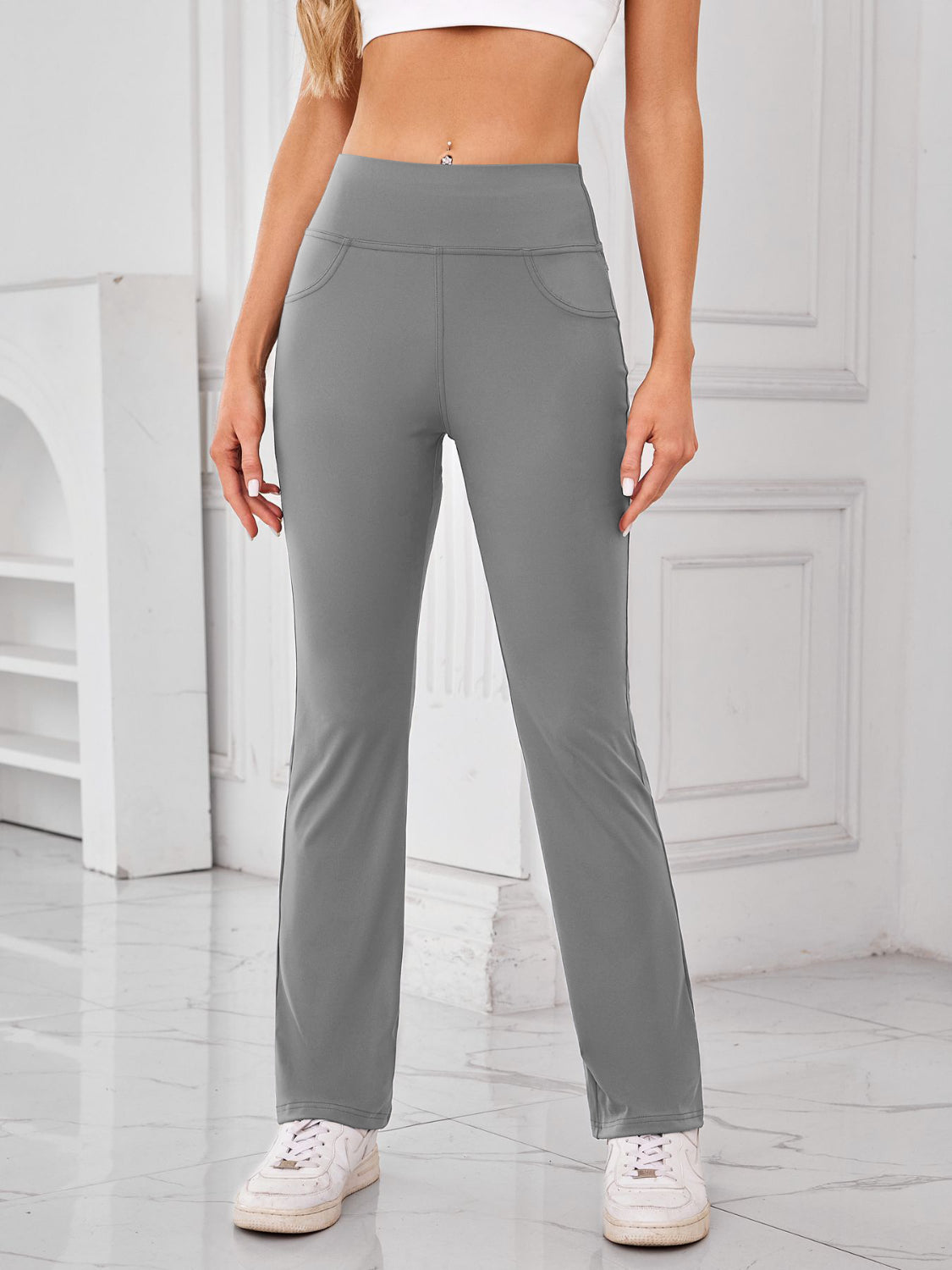 Lovelet High Waist Active Pants with Pockets - The Goddess Galleries