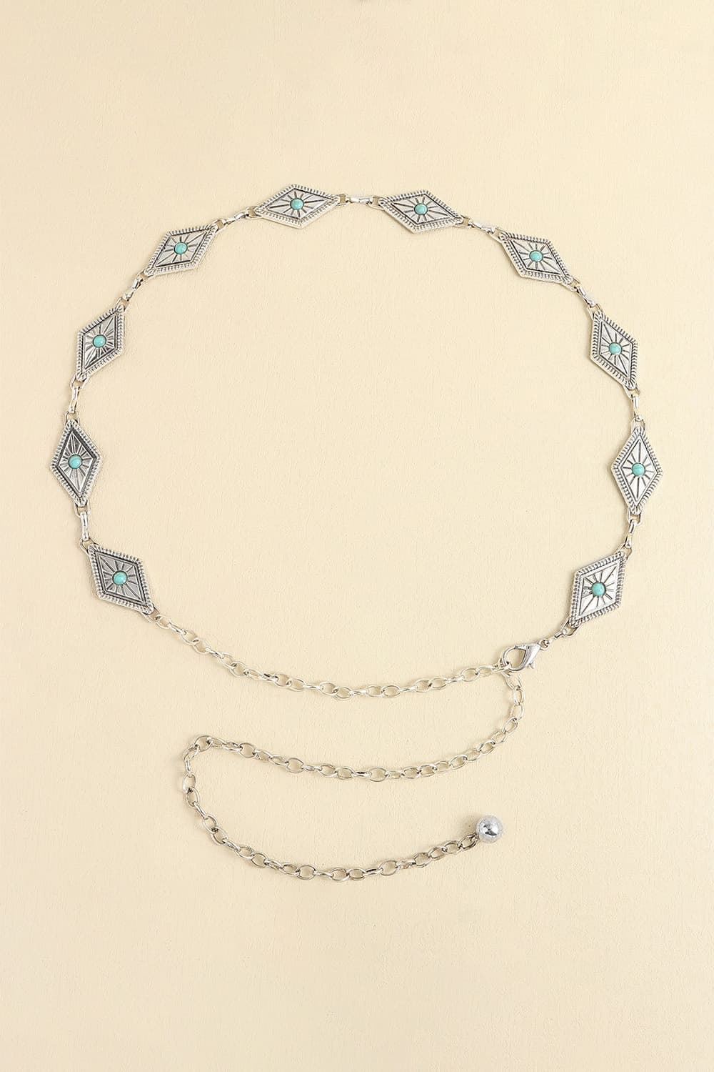 Vintage Turquoise Alloy Belt - The Goddess Galleries