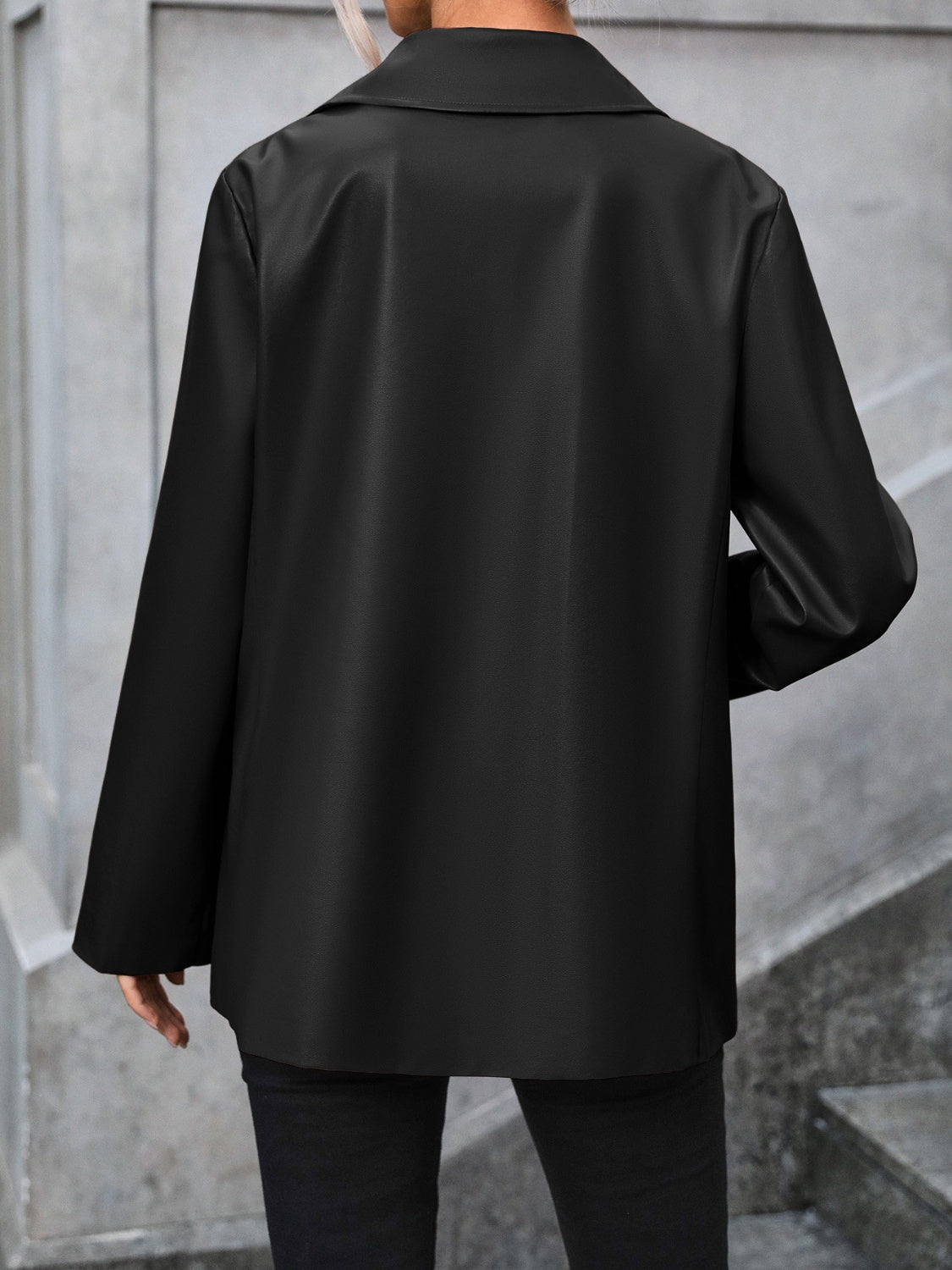 Ivy Lane Pocketed Button Up Collared Neck Blazer - The Goddess Galleries