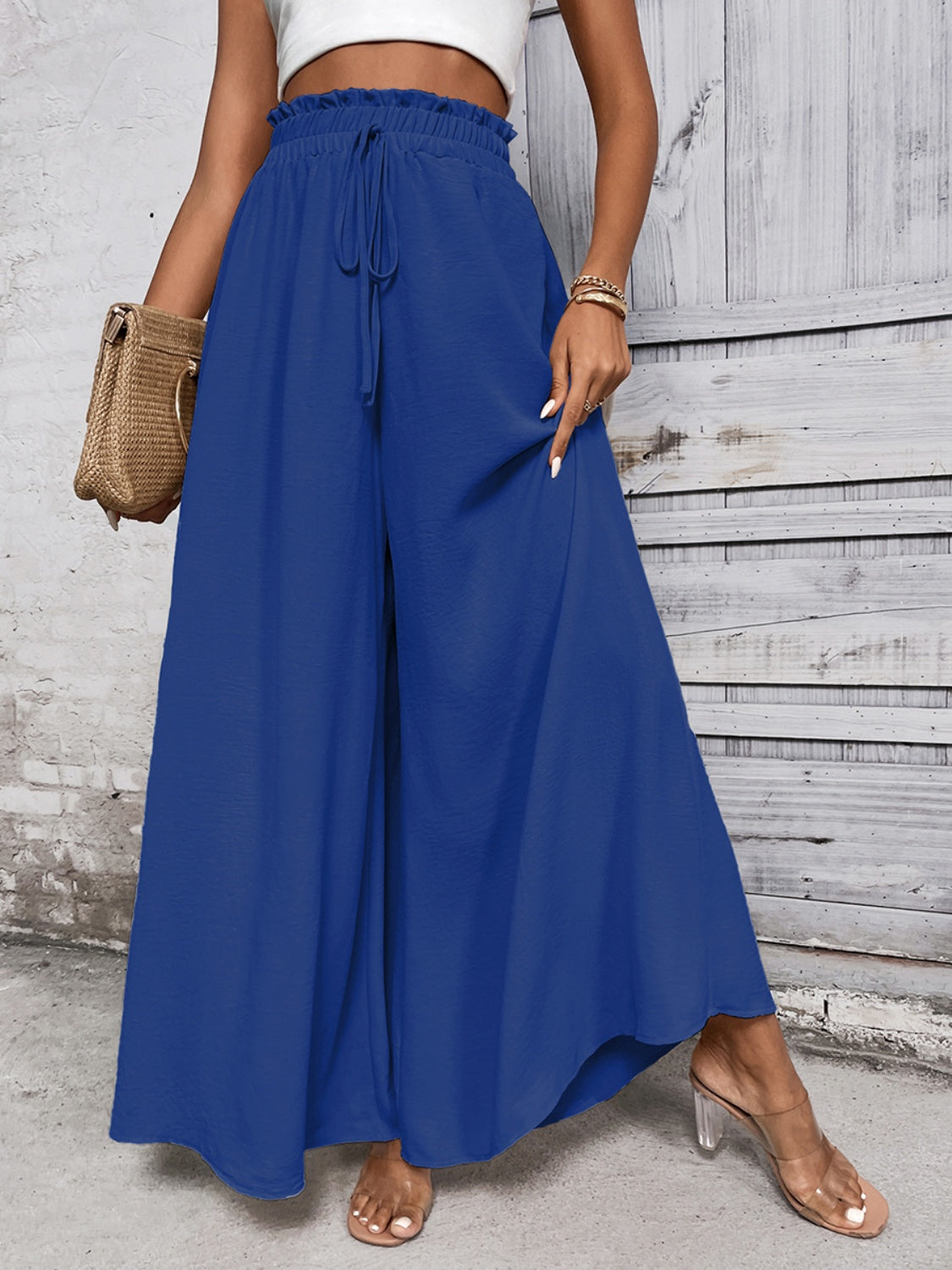 Honey Tied High Waist Wide Leg Pants - The Goddess Galleries